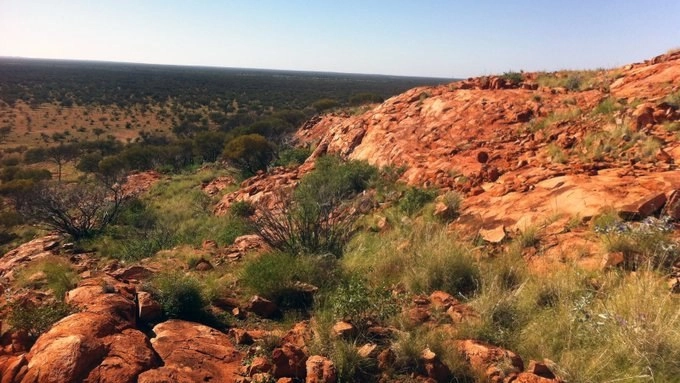 imagen donde se encuentra el cráter del meteorito en Australia. Foto @CurtinUni