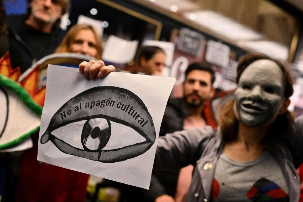Manifestación contra las medidas de ajuste económico del gobierno del presidente argentino, el 17 de abril pasado en Buenos Aires. Foto Afp