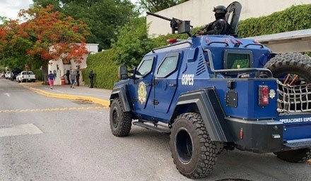 En imagen de archivo, tanquetas blindadas para misiones de alta peligrosidad, pertenecientes al Grupo de Operaciones Especiales (Gopes), de la Secretaría de Seguridad Pública de Tamaulipas. Imagen tomada de redes