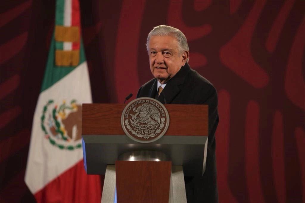 El presidente Andrés Manuel López Obrador durante su conferencia matutina en Palacio Nacional, en la Ciudad de México, el 30 de diciembre de 2022. Foto Yazmín Ortega Cortés