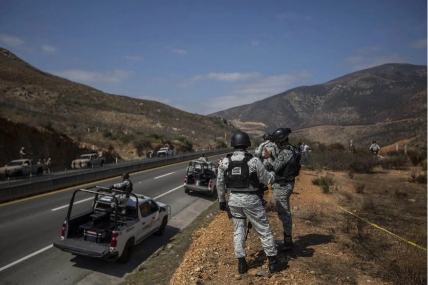 Presencia de elementos de la Guardia Nacional en la carretera de cuota Tijuana-Tecate. Foto Cuartoscuro / Archivo
