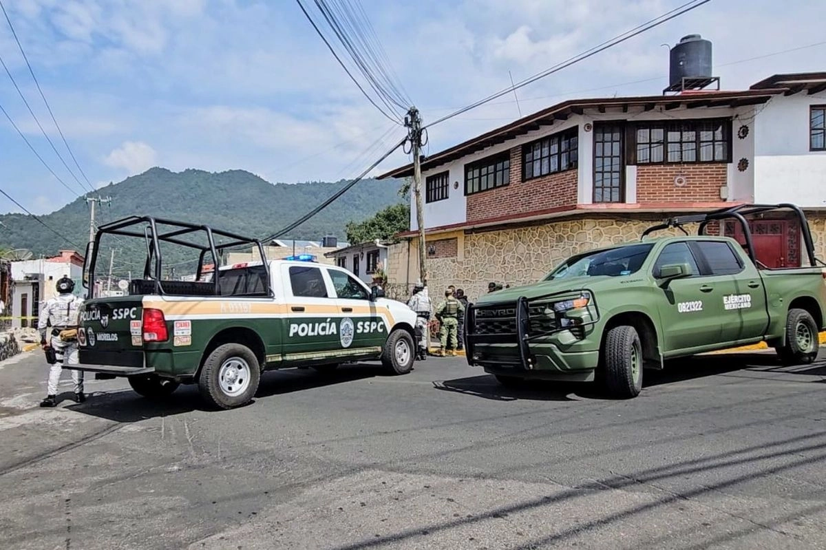 Presencia policial en Huitzilac, Morelos, tras un ataque armado 