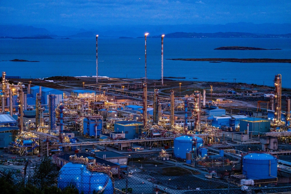 Planta de procesamiento de gas Karsto en el municipio de Tysvær en el condado de North Rogaland, Noruega. Foto Afp