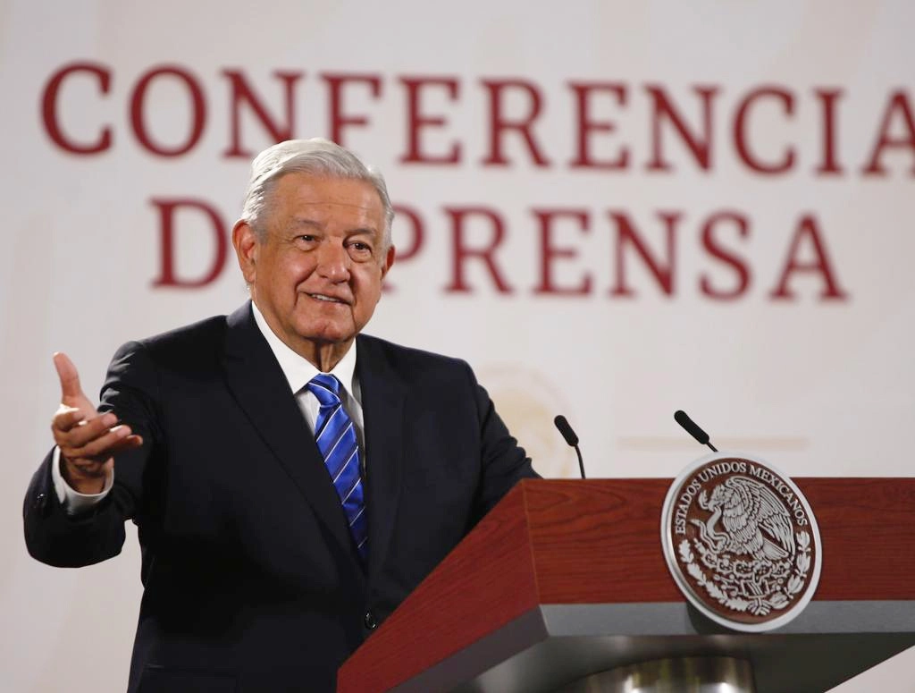 El presidente López Obrador durante su conferencia en Palacio Nacional, el 11 de mayo. Foto Guillermo Sologuren
