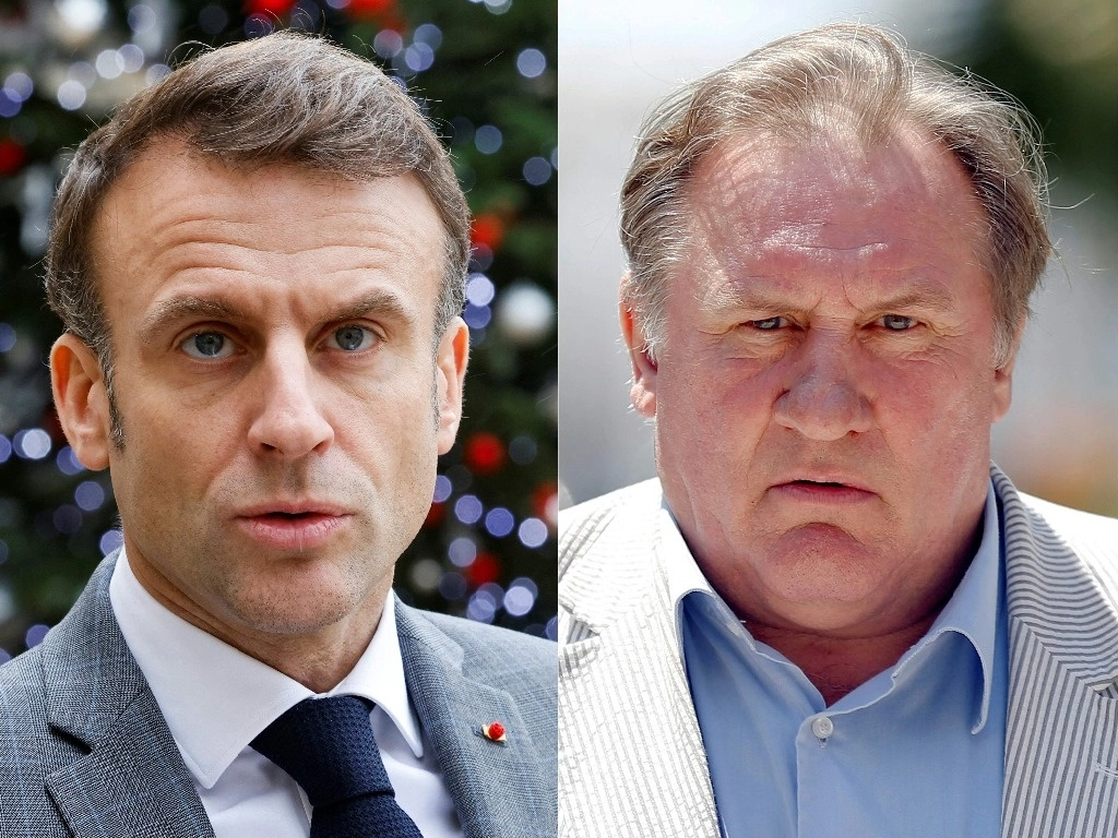 El presidente francés Emmanuel Macron dijo que es un “gran admirador” del “gran actor” Gérard Depardieu que “enorgullece a Francia”. Foto Afp / Archivo 