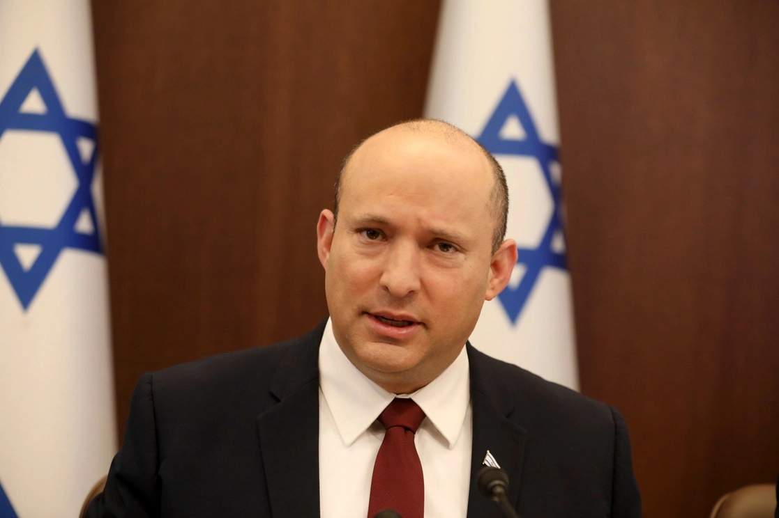 El primer ministro israelí, Naftali Bennett, encabeza una reunión semanal del gabinete en su oficina en Jerusalén, el 7 de noviembre de 2021. Foto Ap
