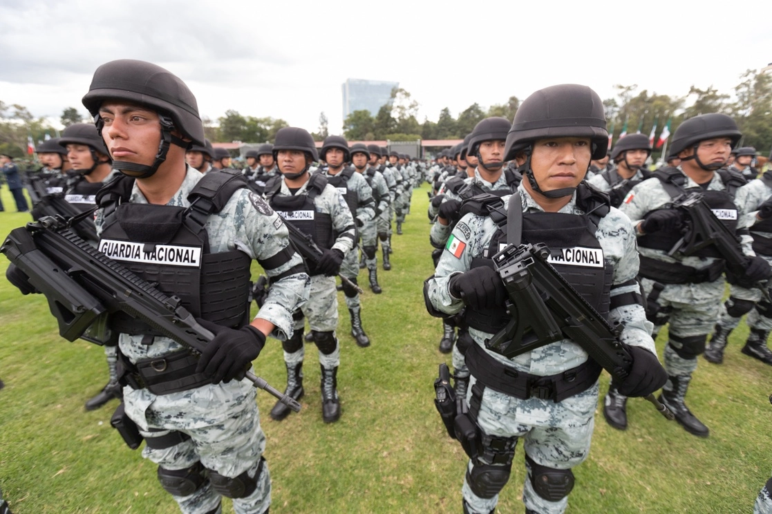 Elementos de la Guardia Nacional en la ceremonia conmemorativa del Día del Estado Mayor, el 5 de septiembre pasado. Foto Pablo Ramos 