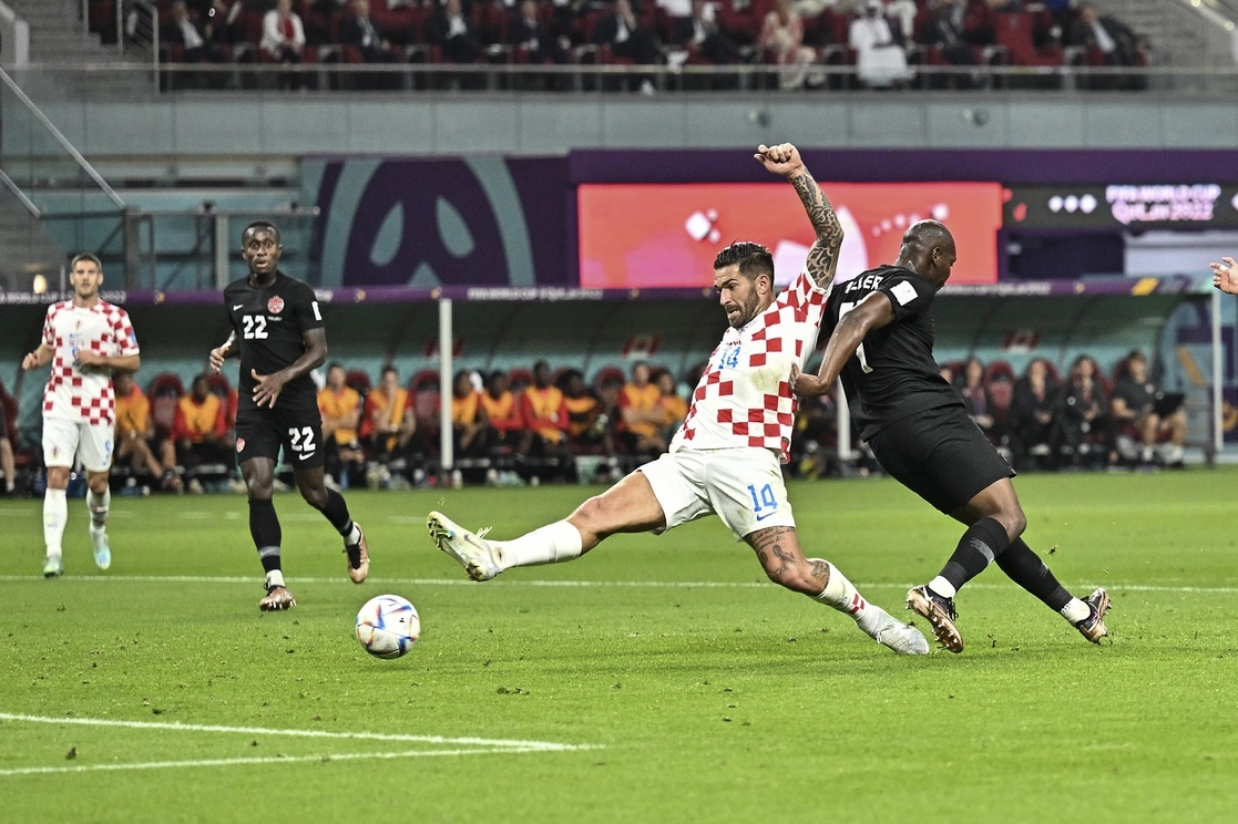Durante el partido entre Croacia y Canadá en la Copa Mundial de la FIFA 2022 en el Estadio Internacional Khalifa, en Doha, Catar, el 27 de noviembre de 2022. Foto Xinhua