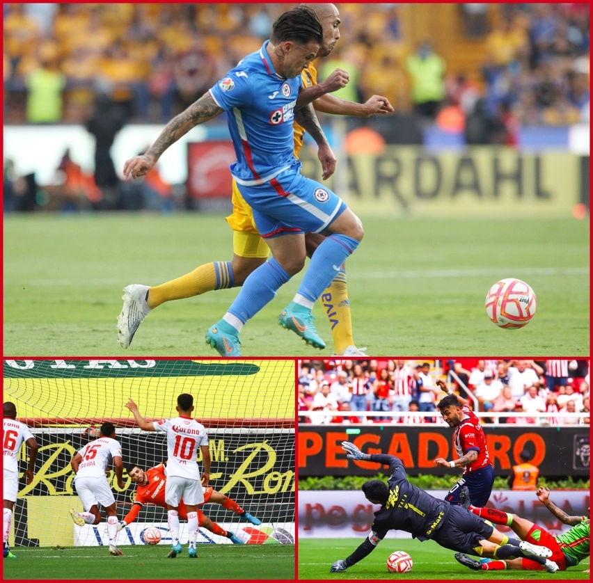 La Máquina inició con el pie derecho al vencer a Tigres, mientras los Diablos ilusionan con su triunfo 3-1 ante Necaxa. Por su parte, Guadalajara empató sin goles con Juárez. Foto @CruzAzul, @TolucaFC y @ChivasEN_