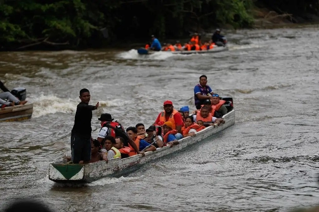 La frontera selvática entre Colombia y Panamá, de 266 km de longitud y 575 mil hectáreas de superficie, se ha convertido en los últimos años en un corredor para los migrantes que desde Sudamérica tratan de llegar a Estados Unidos y Canadá. Foto Afp/ Archivo