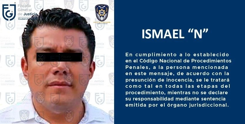 Ismael Figueroa Flores suma tres procesos del fuero común y uno más federal. Foto tomada de X @FiscaliaCDMX
 