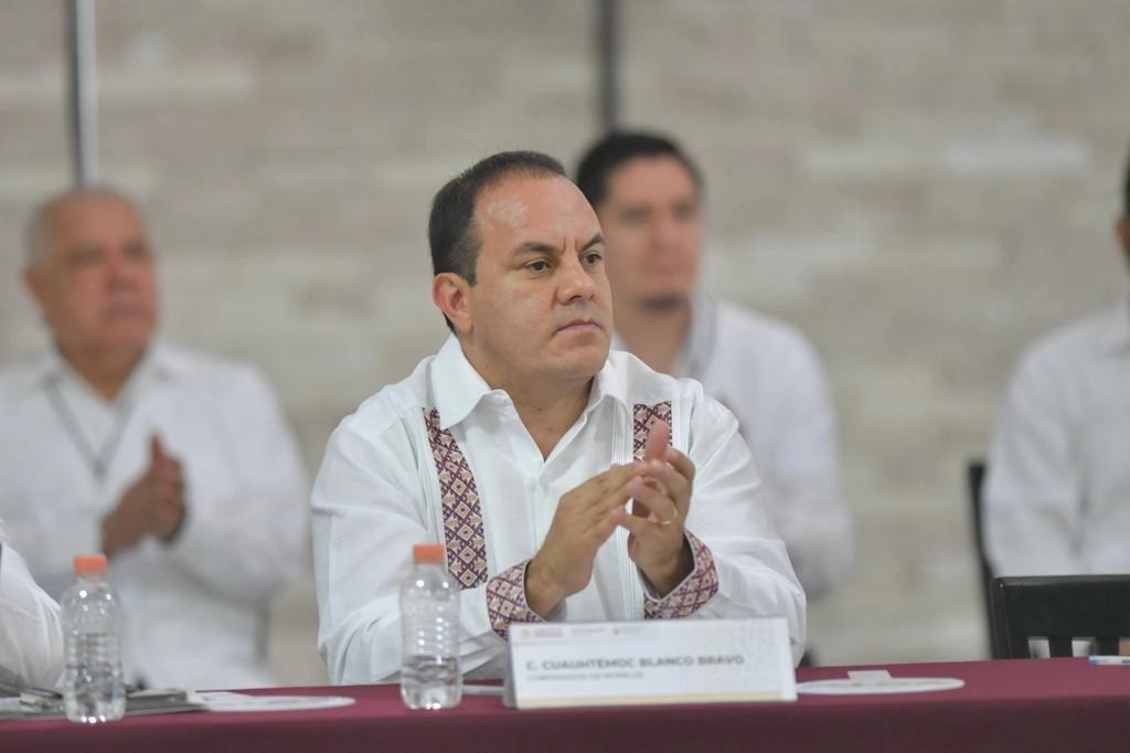 El gobernador de Morelos Cuauhtémoc Blanco, participó en la reunión del Consejo Nacional de Seguridad, el 2 de diciembre de 2022. Foto tomada del https://www.facebook.com/cuauhtemocb10