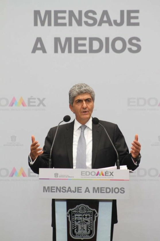 El Secretario General de Gobierno, Ernesto Nemer Alvarez durante mensaje a medio. Foto tomada de la cuenta de Twitter @ErnestoNemer 