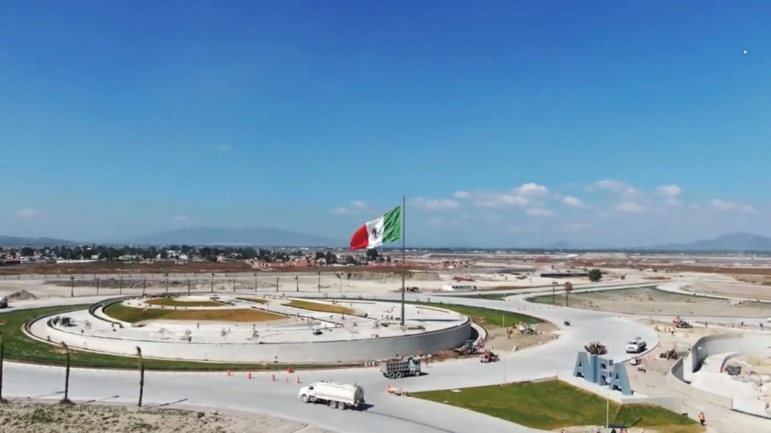 Vista aérea del AIFA.