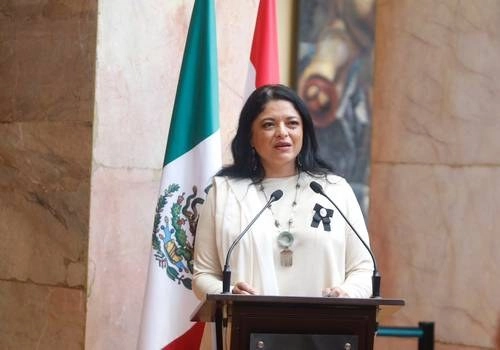 Alejandra Frausto, secretaria de Cultura,defendió el proyecto del Complejo Cultural Chapultepec. Foto Guillermo Sologuren