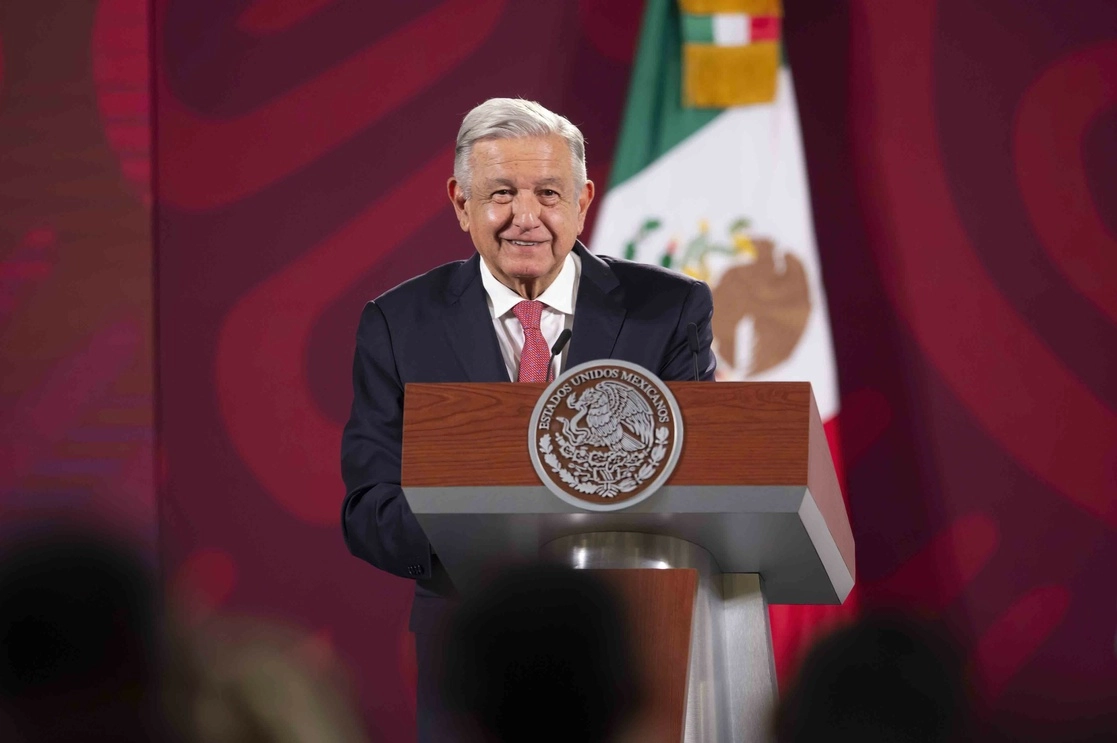 El presidente Andrés Manuel López Obrador, durante su conferencia matutina desde Palacio Nacional, el 7 de noviembre de 2022. Foto cortesía Presidencia