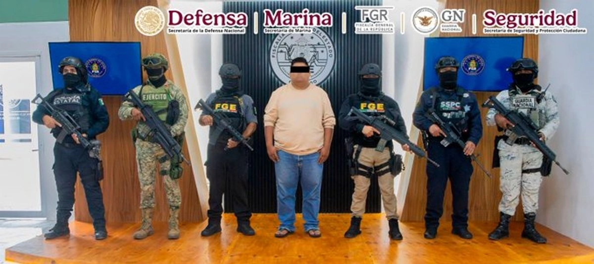 Miguel Ángel “N”, relacionado con el homicidio del párroco Bertoldo Pantaleón Estrada tras su captura. Foto 