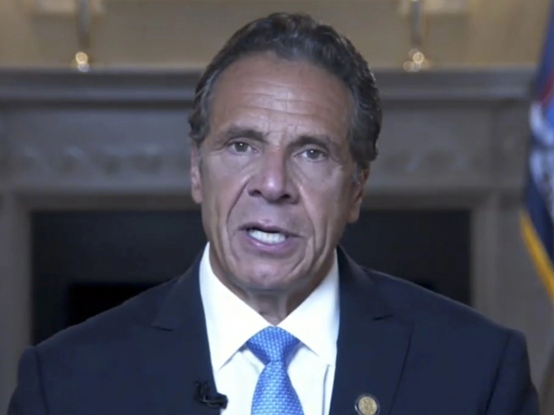 El gobernador saliente de Nueva York, Andrew Cuomo, dijo que había sido víctima de un golpe "político", el 23 de agosto de 2021. Foto Oficina del Gobernador de Nueva York vía Ap