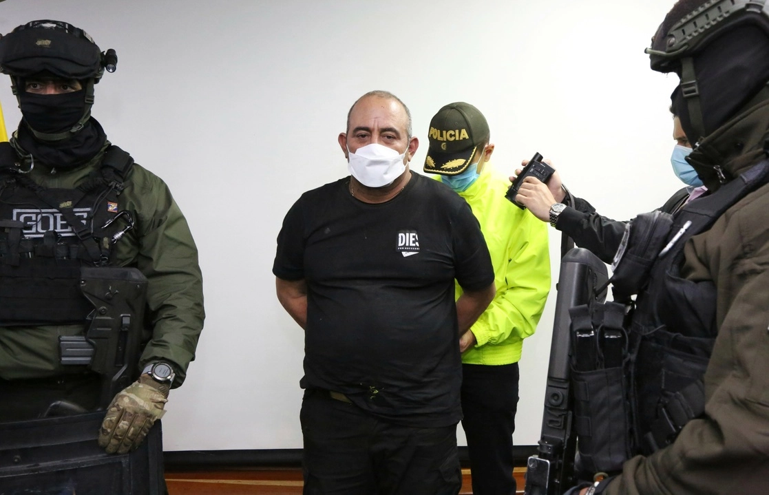 Dairo Antonio Usanga ‘Otoniel’, jefe del Clan del Golfo fue detenido en octubre de 2021 en Colombia. Foto Ap

