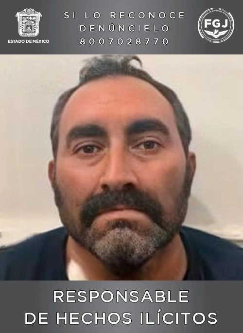 Heriberto Domínguez Hernández fue sentenciado a 105 años de prisión por su participación en el homicidio de dos policías de investigación de la FGJEM. Foto FGJEM 