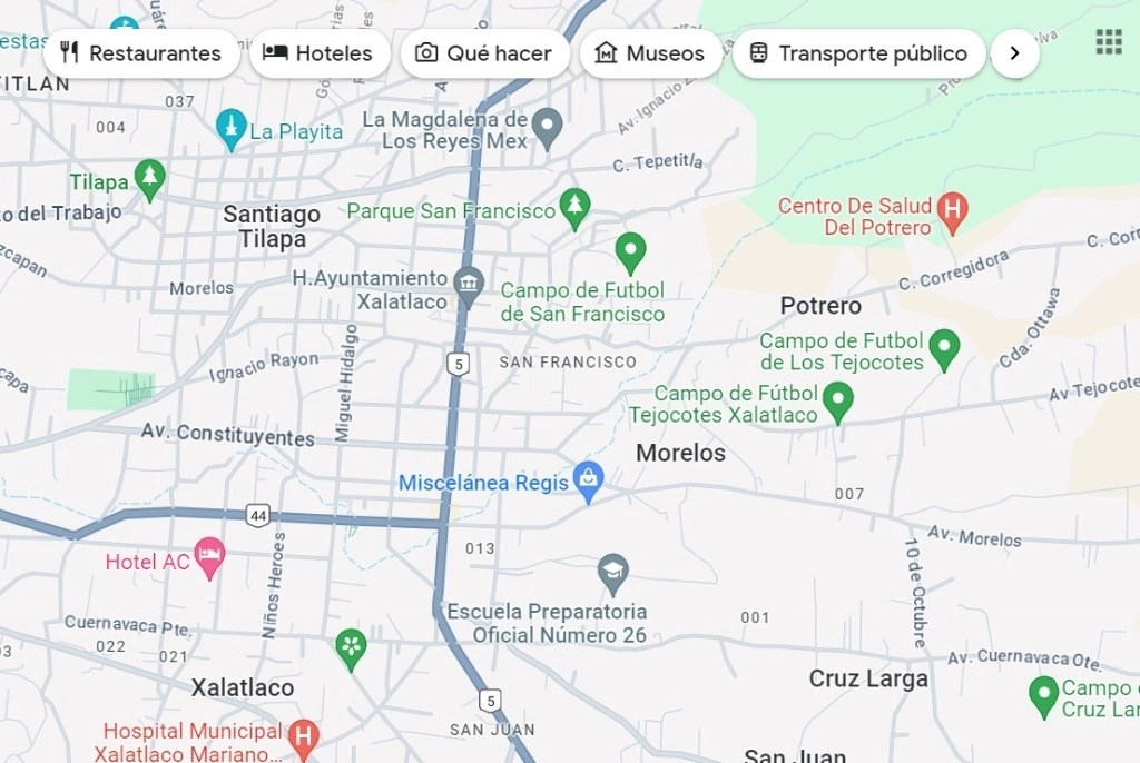 Aurelio Genaro Navarrete Henríquez fue descubierto talando árboles ilegalmente en Xalatlaco, estado de México en junio de 2021. Imagen de Google Maps