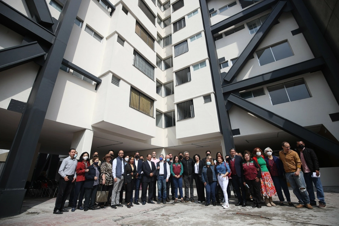 Entrega del edificio rehabilitado en Londres 224, en la colonia Juárez, el 31 de agosto de 2022. Foto Yazmín Ortega Cortés 
