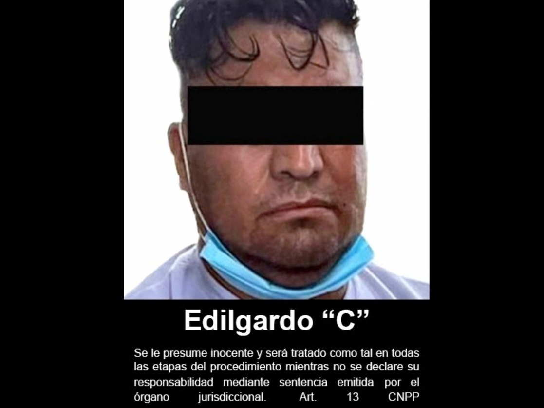 Edilgardo "C" pertenece a la banda Los Rojos, una organización delictiva que opera en el estado de Morelos en la venta de narcóticos, secuestros y pagos de “derecho de piso”. Foto cortesía FGR 