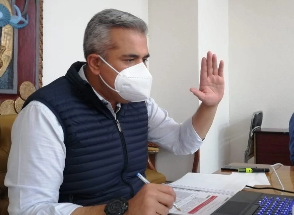 El alcalde, Fernando Vilchis busca repetir en el cargo. Foto La Jornada