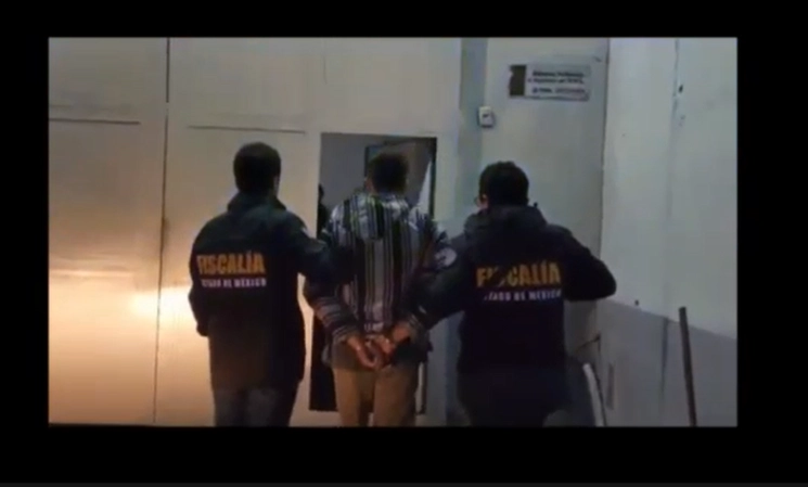 Allan 'N' presunto feminicida de una joven estudiante, fue detenido en Malinalco el fin de semana. Foto Fiscalía Edomex
