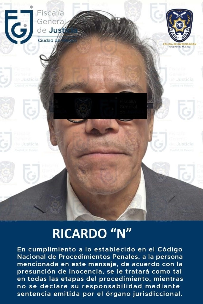 Ficha emitida por la Fiscalía de la Ciudad de México, con los datos de Ricardo 'N' señalado presuntamente de abuso sexual 