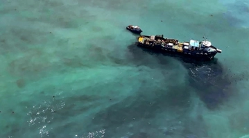 Los 12 mil barriles de crudo derramados al mar mientras el buque tanque Mare Doricum, con bandera italiana, descargaba en la refinería de La Pampilla fueron arrastrados por las corrientes marinas hasta 140 kilómetros, arrasando a su paso con flora y fauna. Foto Afp