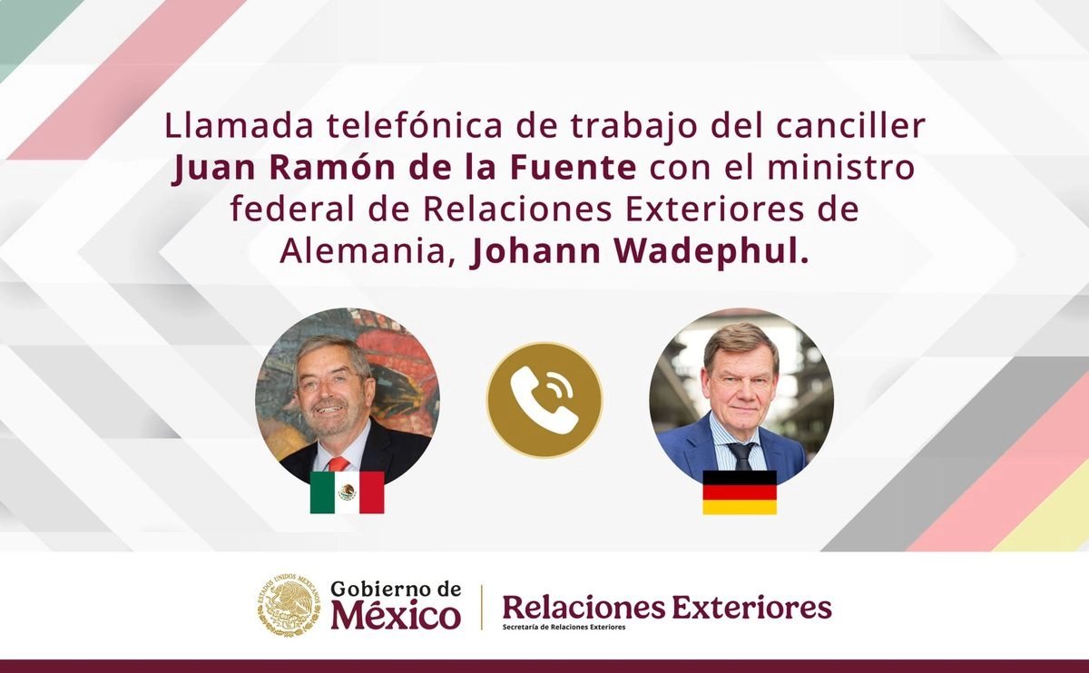 Ambos cancilleres dieron seguimiento al encuentro que días atrás tuvieron la presidenta Claudia Sheinbaum Pardo y el jefe de Gobierno alemán, Friedrich Merz, en el marco de la reunión del G7.