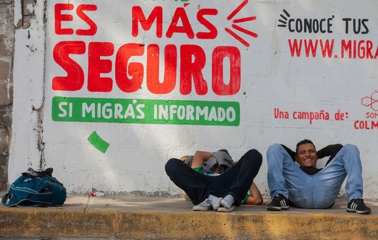 Migrantes hondureños en el albergue Belén, en Tapachula, Chiapas. Foto Víctor Camacho / Archivo 