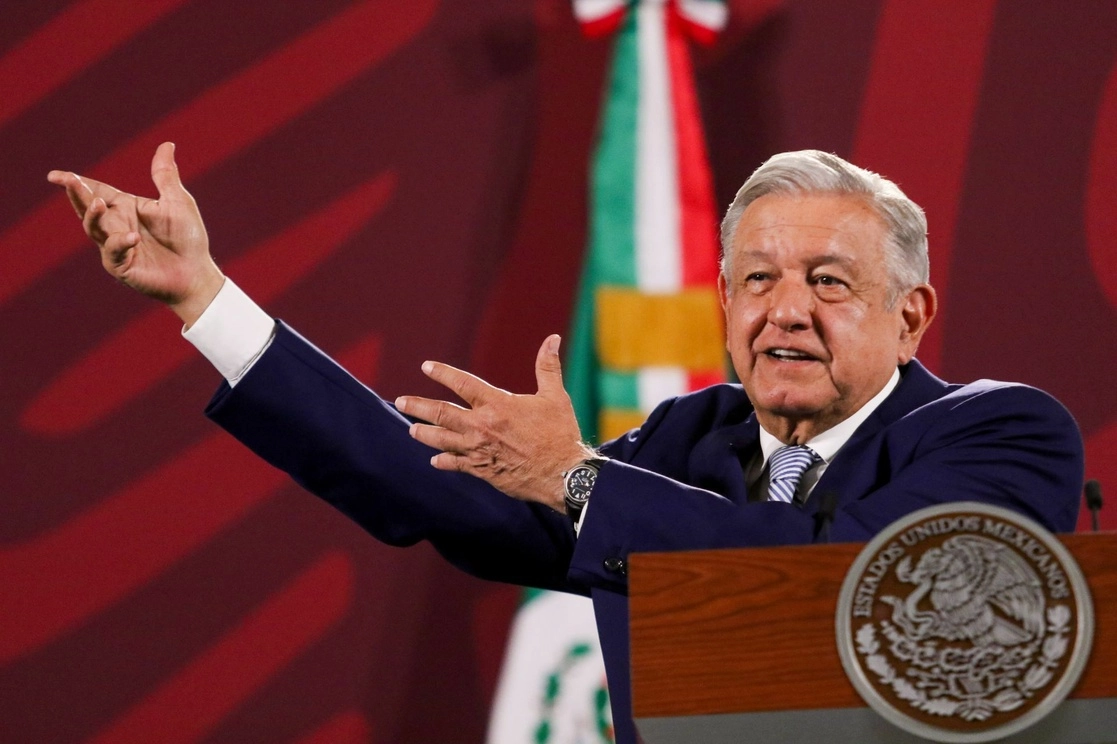 El presidente Andrés Manuel López Obrador, durante su conferencia de esta mañana. Foto Cuartoscuro 