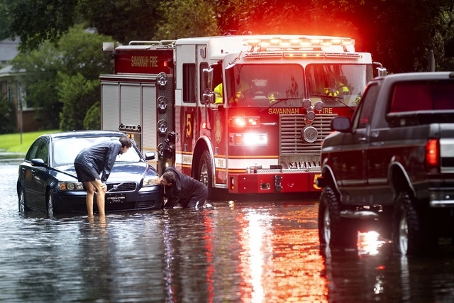 En las próximas horas va a acarrear "lluvias extremas", que podrían provocar "inundaciones catastróficas en zonas costeras de Georgia. Foto Ap