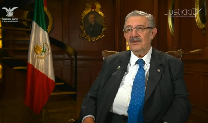 El ministro Luis María Aguilar Morales. Imagen tomada de una transmisión en vivo en el canal de la SCJN en YouTube