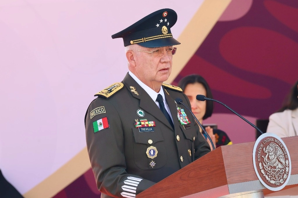 El general Ricardo Trevilla Trejo, secretario de la Defensa Nacional, en imagen del 9 de febrero de 2025. Foto Luis Castillo