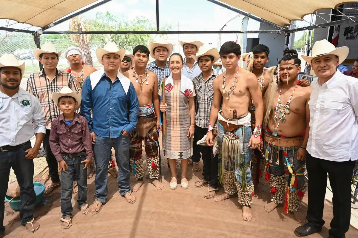 La presidenta Claudia Sheinbaum durante su visita a Guaymas, Sonora, el 12 de julio de 2025. Foto 