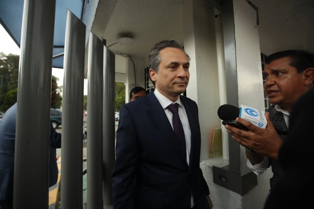 Emilio Lozoya, ex director de Pemex implicado en los casos Odebrecht y Agronitrogenados, durante su audiencia en el Reclusorio Norte el pasado 8 de mayo. Foto Yazmín Ortega Cortés.