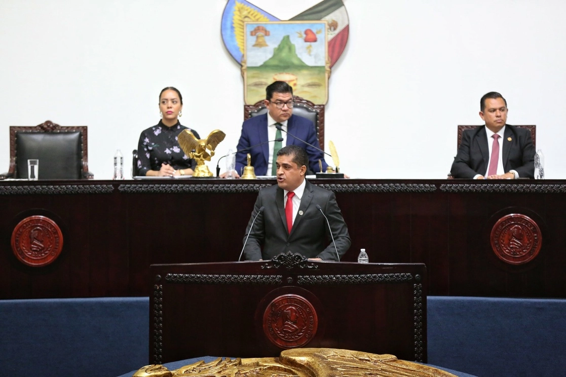 Aspectos de la Mesa Directiva del Congreso de Hidalgo. Foto de sus redes sociales