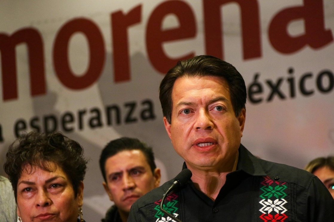 El líder Nacional de Morena, Mario Delgado, en conferencia de prensa en un hotel de la Ciudad de México, el 13 de septiembre de 2022. Foto Cuartoscuro