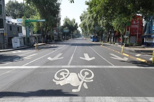Las calles de la capital mexicana lucieron vacías el  domingo pasado. Foto María Luisa Severiano