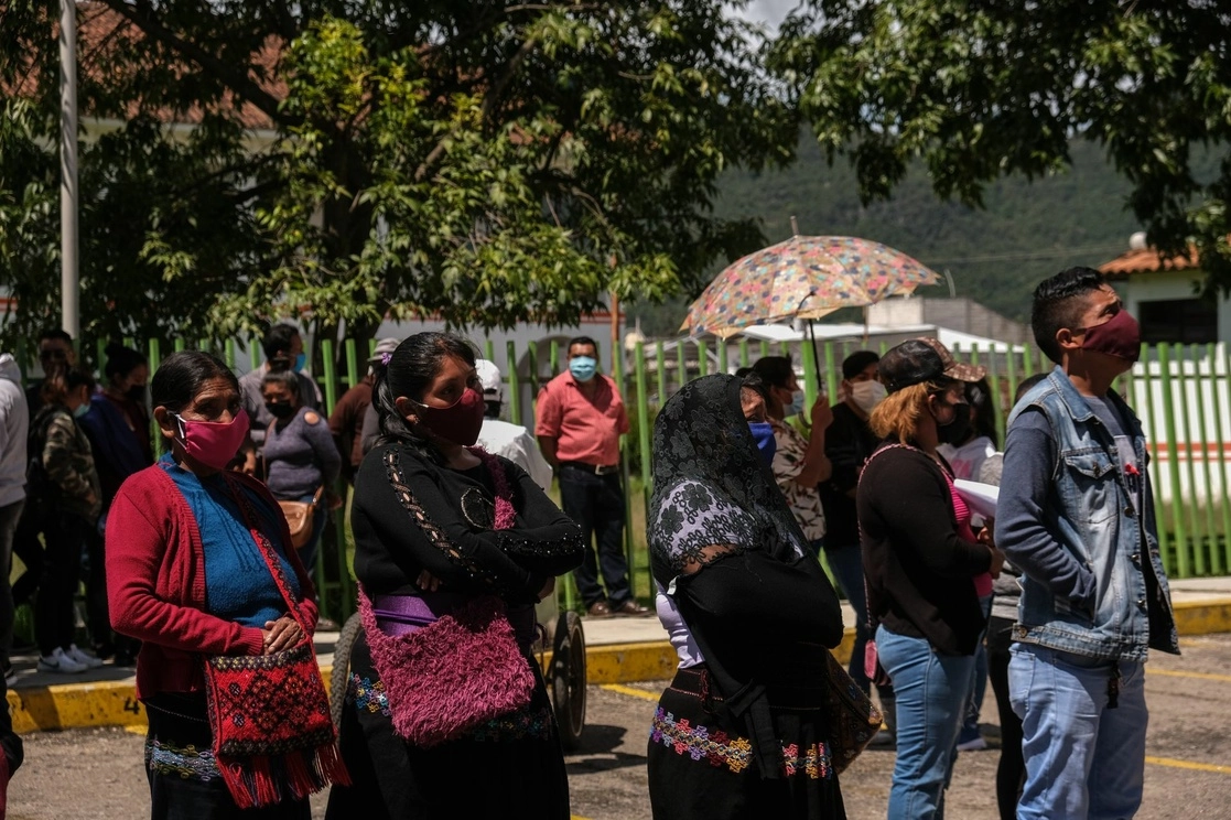Integrantes del Frente Campesino Popular de Chiapas en un acto político en Las Margaritas para exigir justicia y alto de la impunidad. Foto Cuartoscuro / Archivo