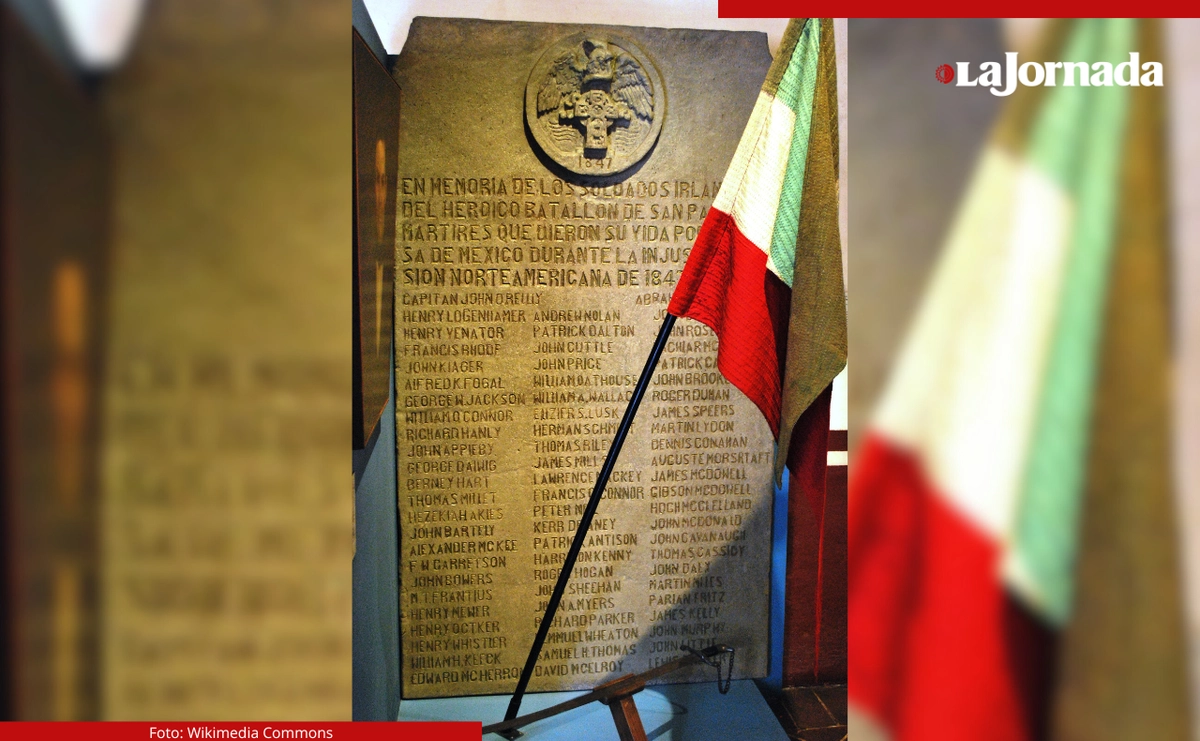 Monumento a los miembros del Batallón de San Patricio en el Museo Nacional de las Intervenciones. Foto