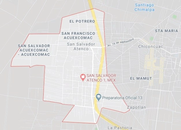María Trinidad Ramírez e Ignacio del Valle son dirigentes del Frente de Pueblos en Defensa de la Tierra de San Salvador Atenco. Imagen tomada de Google Maps