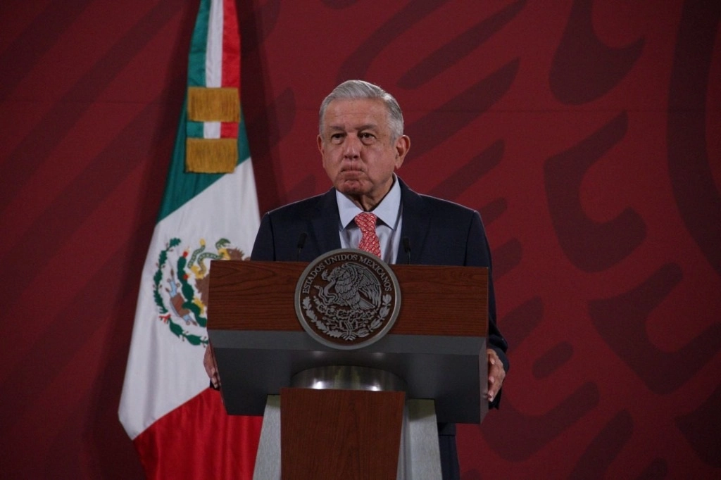 El presidente Andrés Manuel López Obrador durante la conferencia matutina en Palacio Nacional. Foto Cuartoscuro
