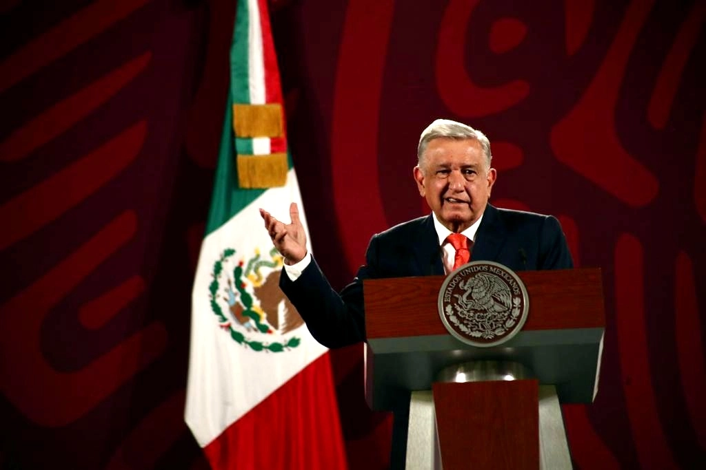 El presidente de México, Andrés Manuel López Obrador, durante su conferencia matutina en Palacio Nacional, en la Ciudad de México, el 31 de agosto de 2022. Foto Yazmín Ortega Cortés