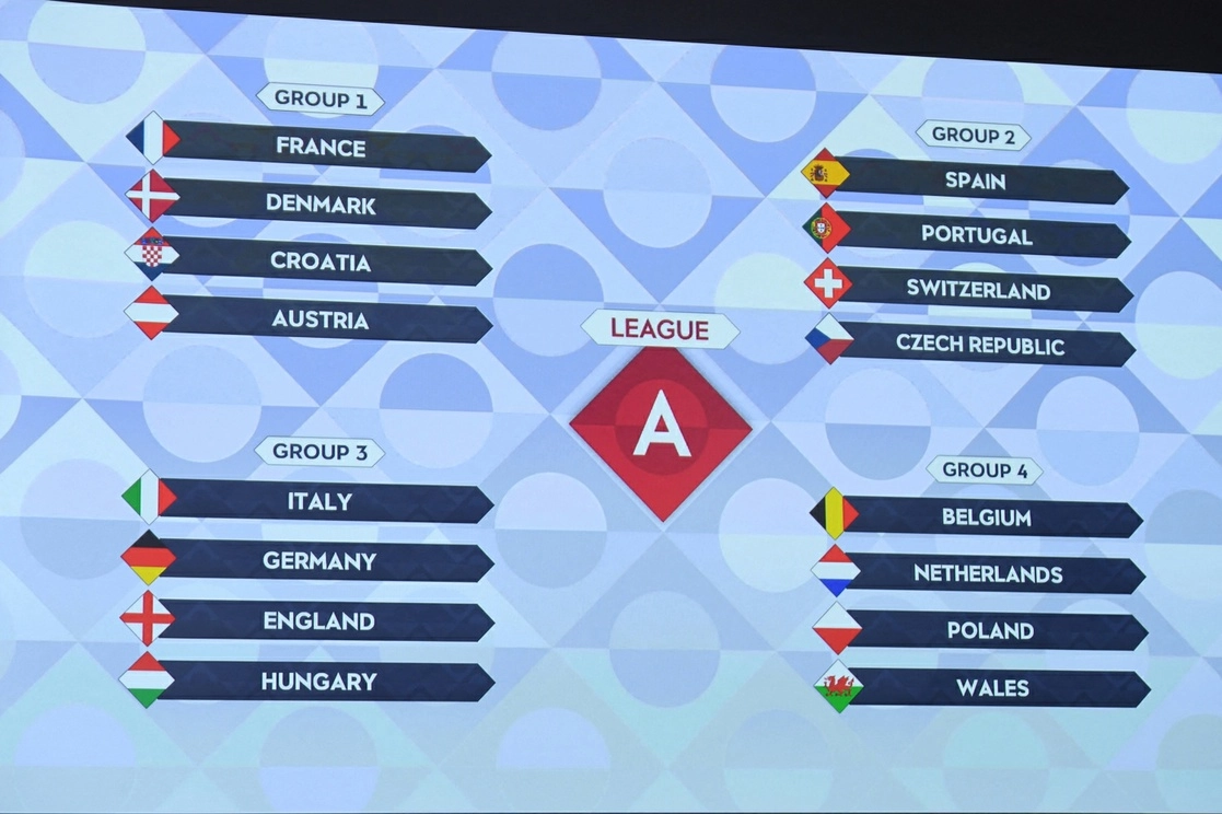En Nyon, Suiza, se realizó hoy el sorteo para definir los grupos de la próxima Liga de Naciones de la UEFA, que iniciará en junio de 2022 y terminará en junio de 2023. Foto Afp