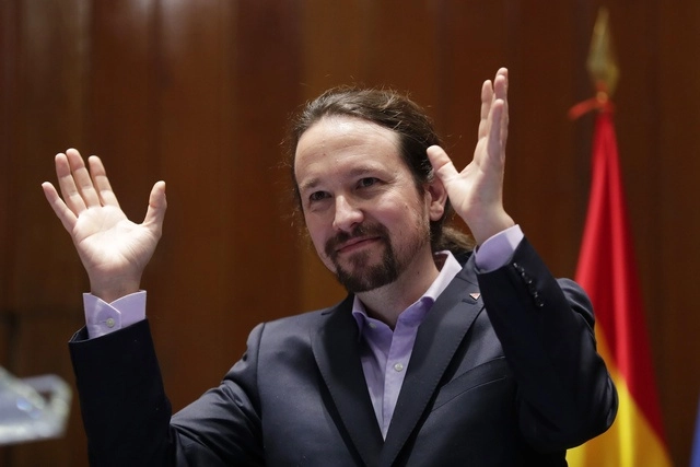 El hasta hoy vicepresidente segundo del gobierno español y líder de la formación Unidas Podemos, Pablo Iglesias, dejó su cargo en el Ejecutivo central para convertirse en el candidato para la Comunidad de Madrid. Foto Ap / Archivo 