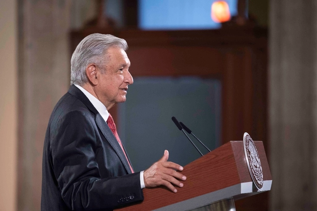 El presidente Andrés Manuel López Obrador durante su conferencia matutina presidencial en Palacio Nacional, en la Ciudad de México, el 15 de octubre de 2020. Foto cortesía Presidencia